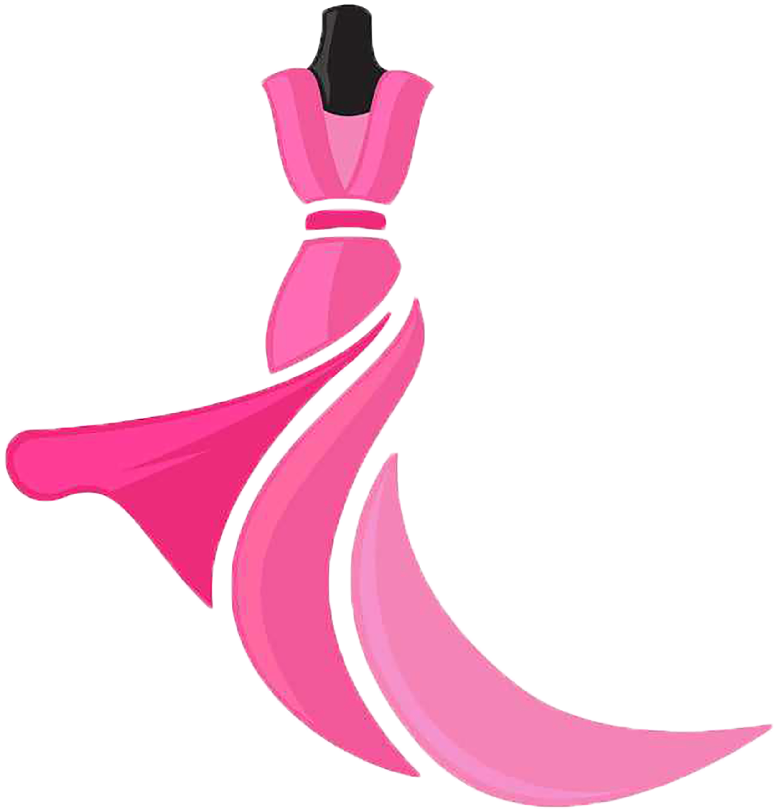 pink dress logo Girly dress floral watercolor pink and gold boutique
