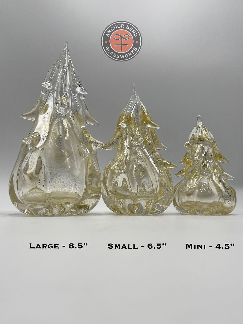 Thumbnail: Hand Blown Glass Sculptural Trees Made in Newport RI USA christmas holiday seasonal gift
