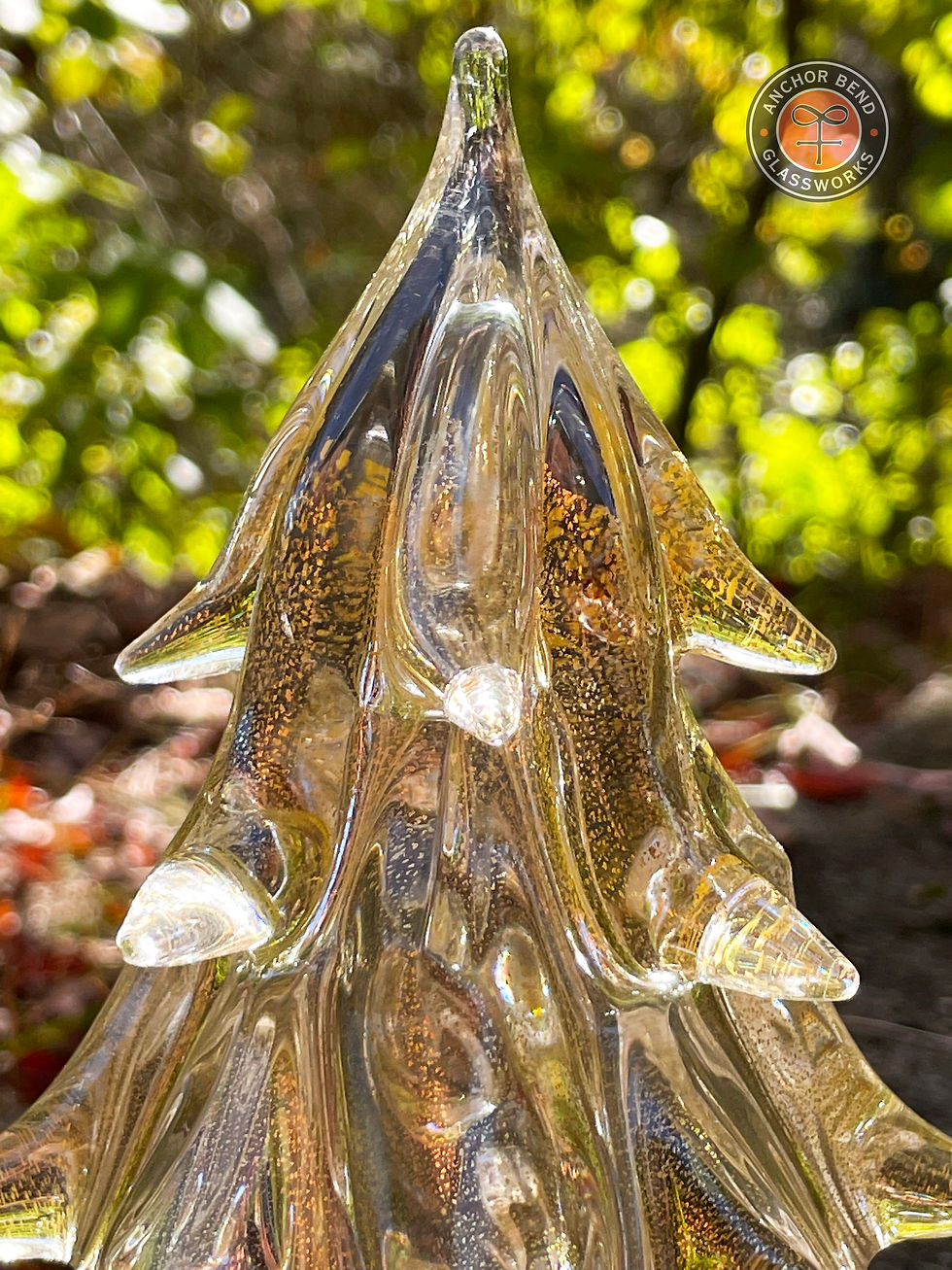 Thumbnail: Hand Blown Glass Sculptural Trees Made in Newport RI USA christmas holiday seasonal gift