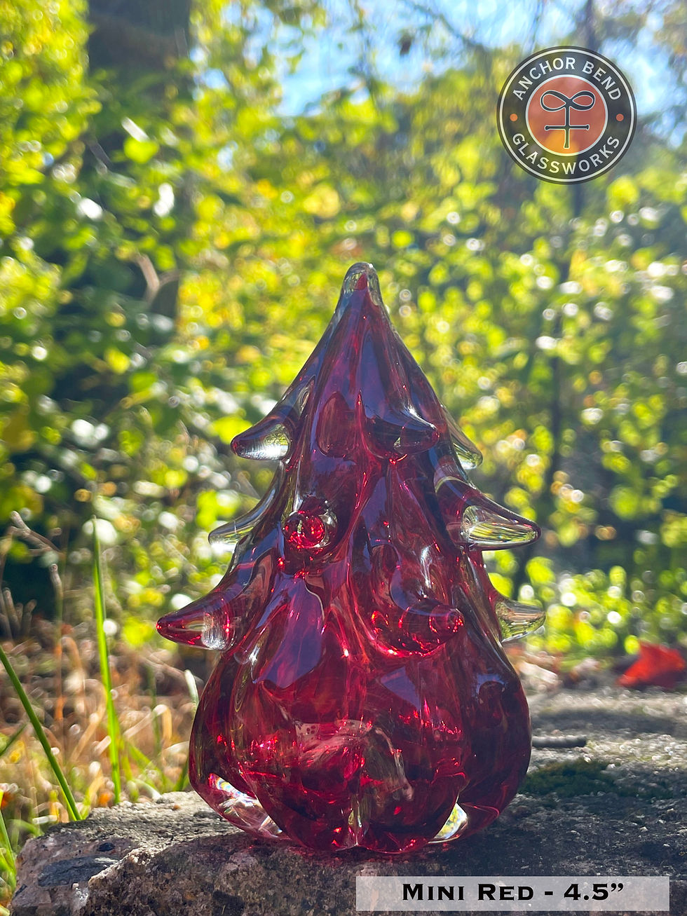 Thumbnail: Hand Blown Glass Sculptural Trees Made in Newport RI USA christmas holiday seasonal gift