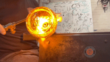 Thumbnail: hand blown glass bird egg nest sculpture art glass gift anchor bend glassworks gift birds nature made in usa
