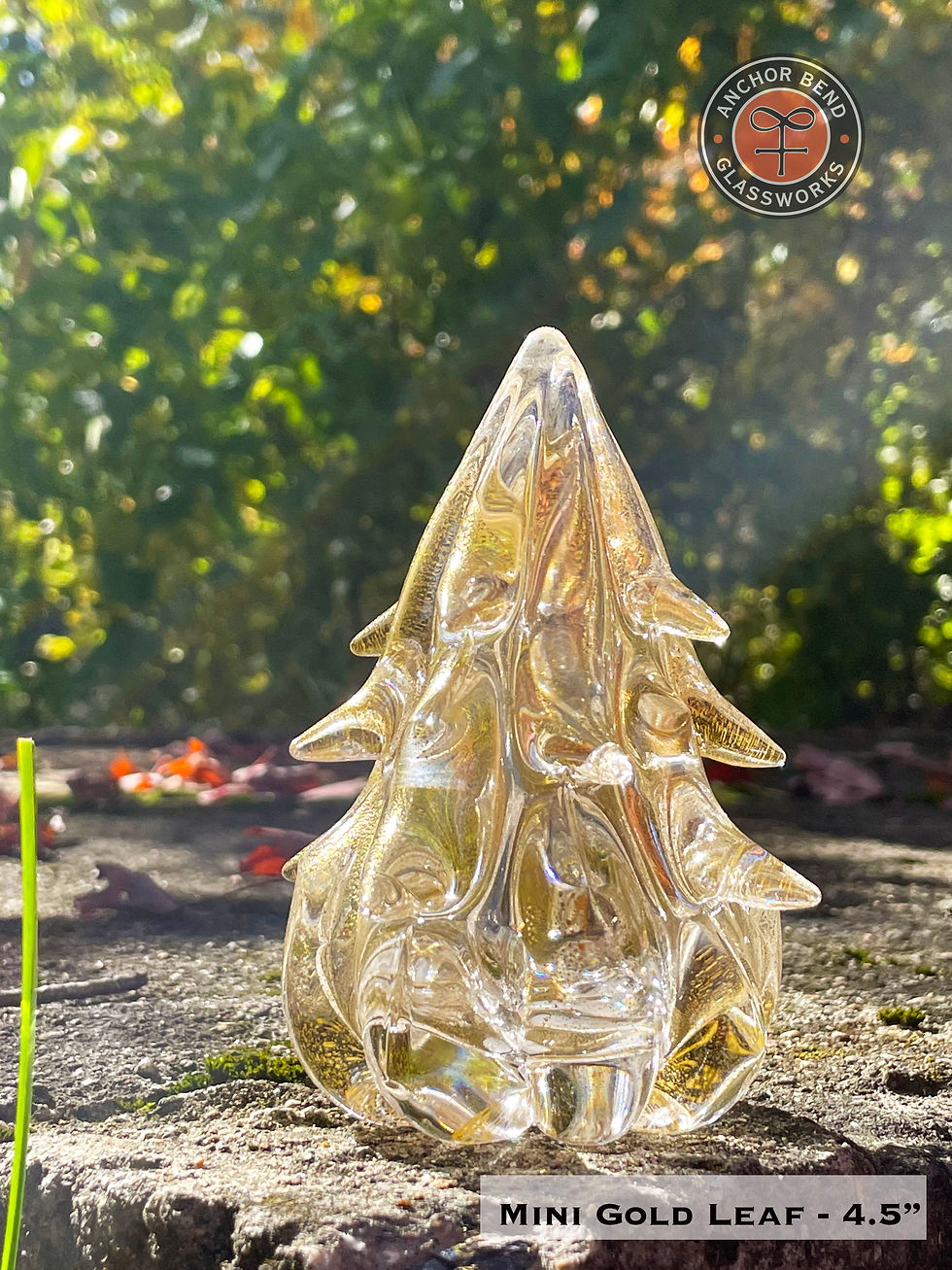 Thumbnail: Hand Blown Glass Sculptural Trees Made in Newport RI USA christmas holiday seasonal gift