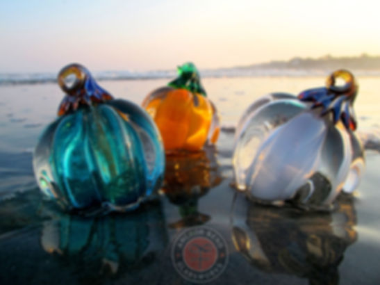 glassblowing hand made seasonal glass pumpkin gift anchor bend glassworks