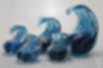 Thumbnail: hand blown glass art glass wave sculpture gift anchor bend glassworks art newport ri made in usa