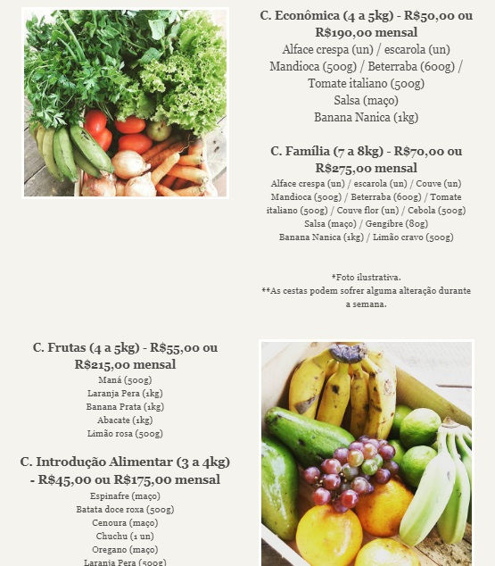 Cesta de orgânicos da semana (31/08)