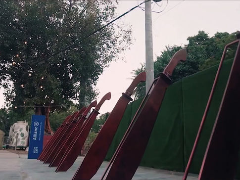 Metal sculpture art installation, Bike rack design, 3D modeling, architecture, Manila, Allianz, Filipino symbols, tabak