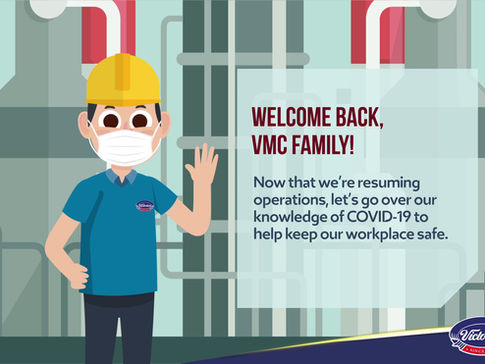 VMC, Victorias Milling, AVP, animated illustrations video orientation, presentation, animation, animated infographics, Covid, corona virus, explainer video, safety guidelines, pandemic, back to work, frontliners, essential workers
