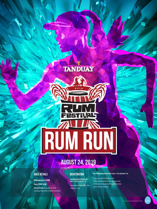 Tanduay Bacolod Rum Festival, Fun Run, Poster design, Graphic design,