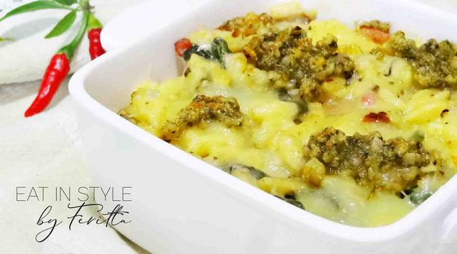 Cheese & Pesto Bake