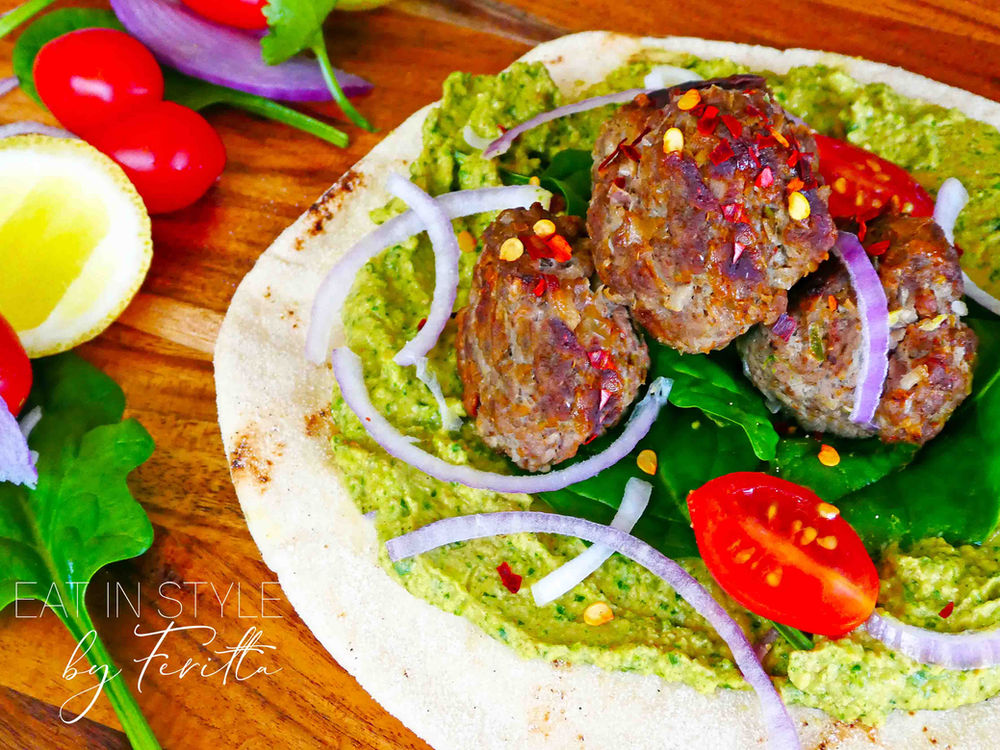 Lamb Kebab with Hummus