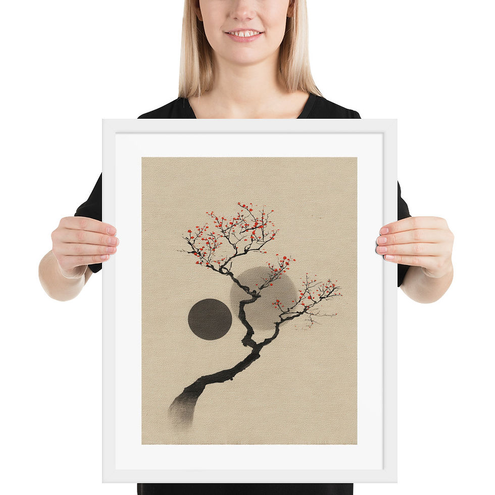 Thumbnail: Japandi Sumei-e Japanese Ink Inspired Print