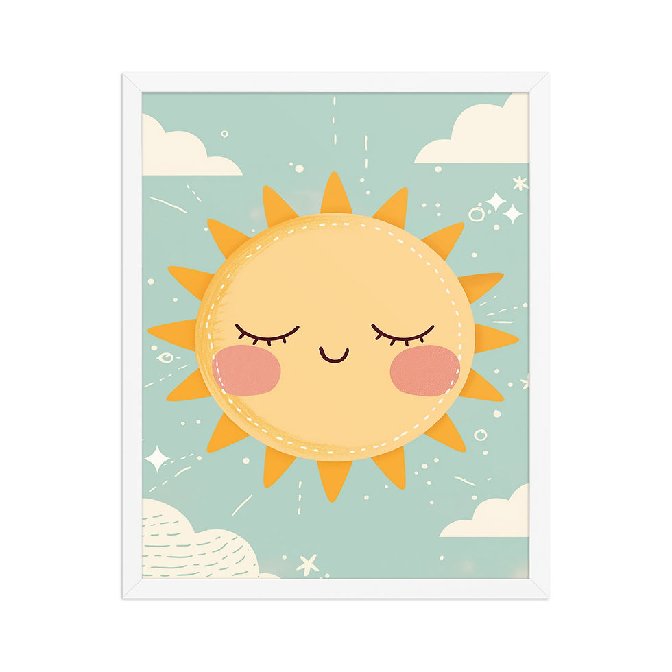 Thumbnail: Sky | Whimsical Framed Nursery Prints for Kids' Rooms | Adorable Wall Art