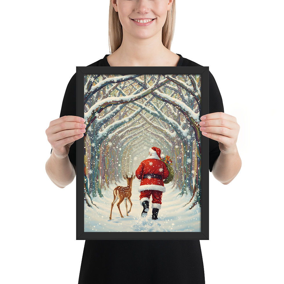 Thumbnail: The Festive Path Christmas Art Print