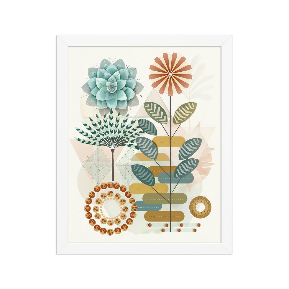 Thumbnail: Mid Century Botanicals Framed Art Print