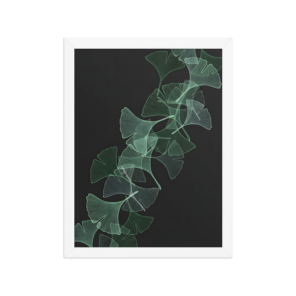 Thumbnail: Translucent Gingko Leaves Abstract Print