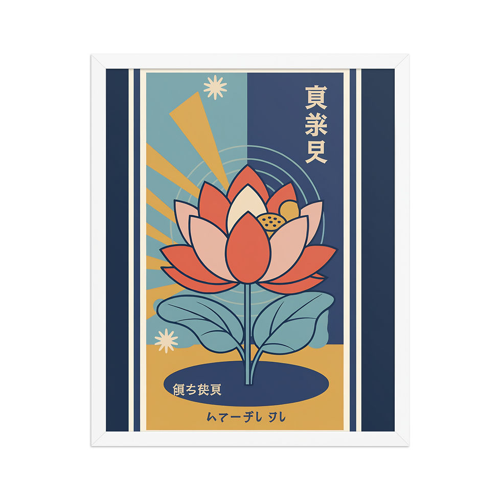 Thumbnail: Abstract Lotus Colorful Art Print
