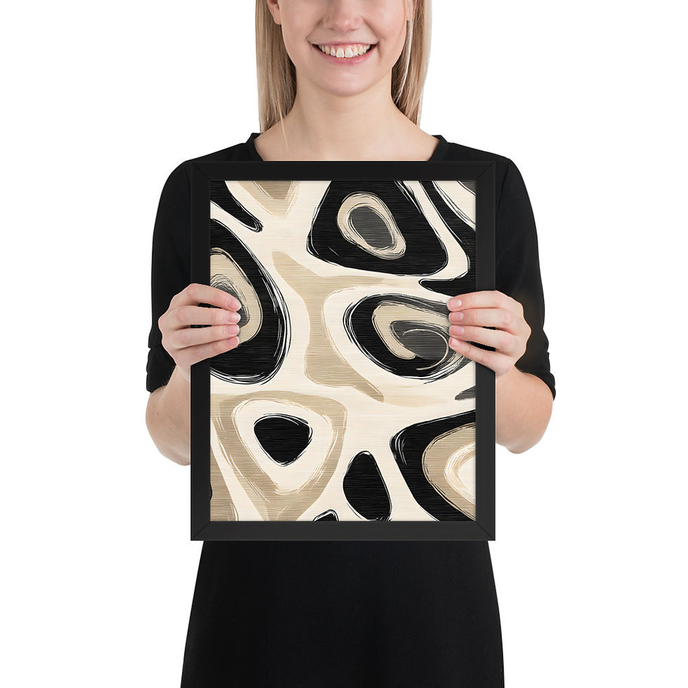 Thumbnail: Eyelets Framed Neutral Wall Art