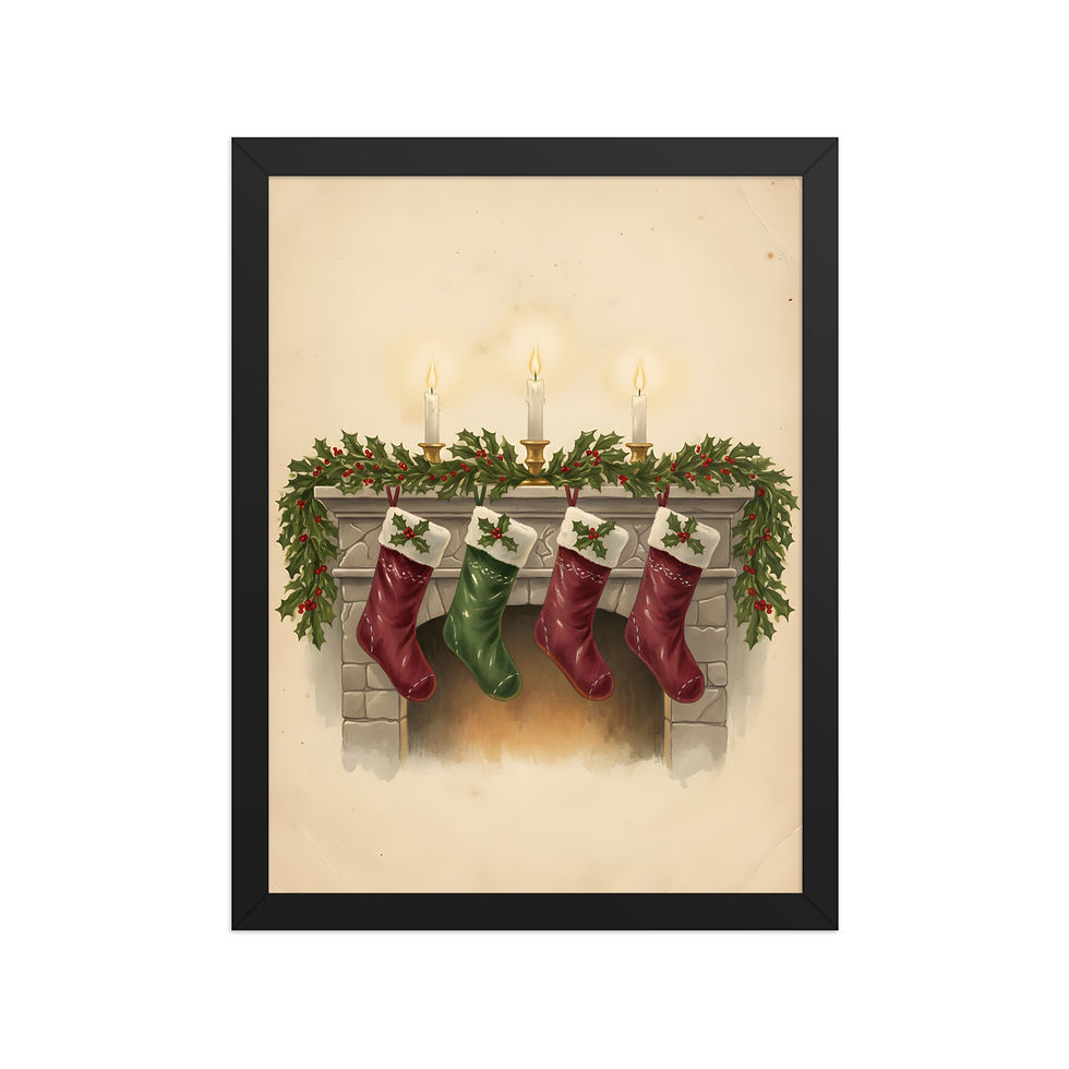 Thumbnail: Vintage Christmas Stockings Art Print