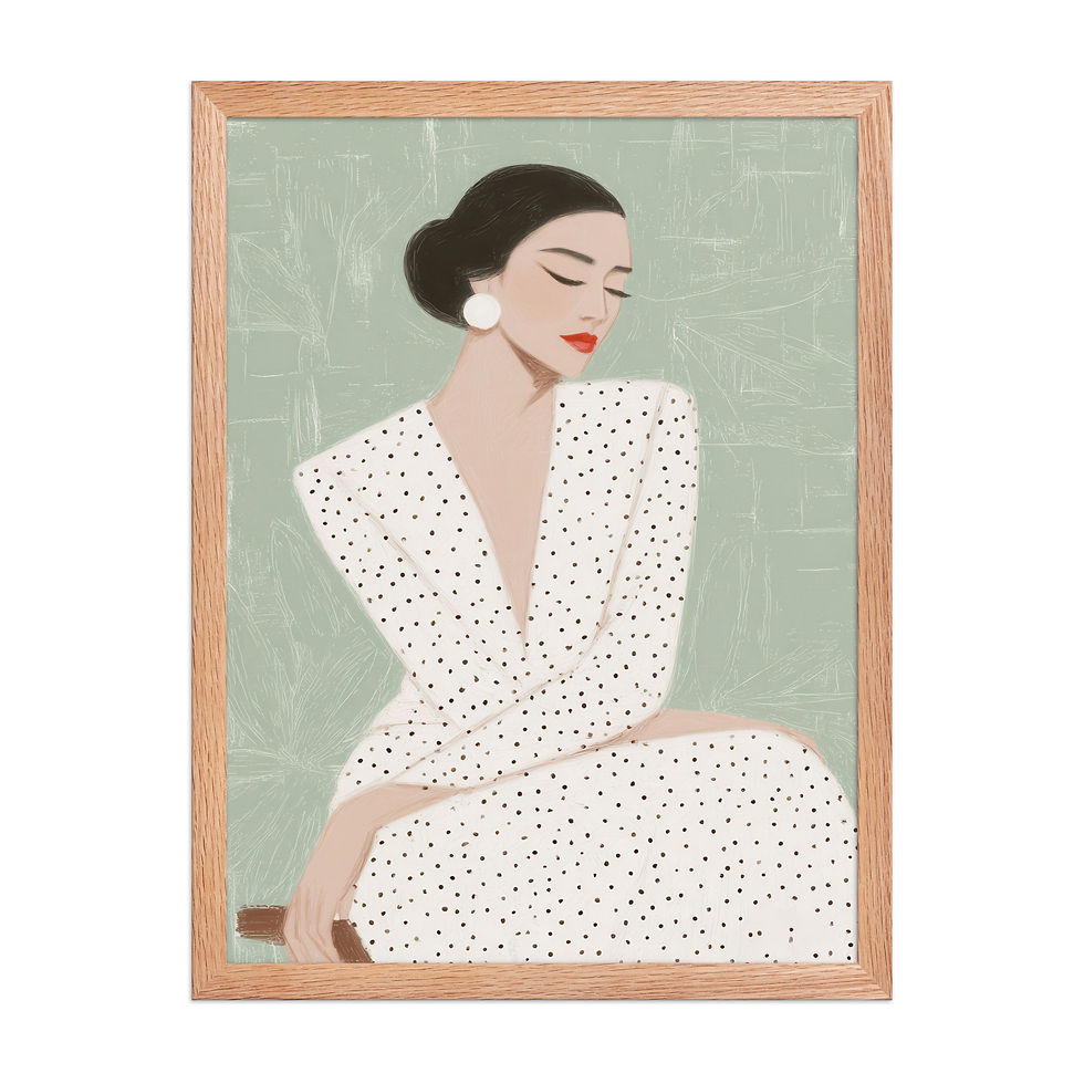 Thumbnail: Woman Portrait Gouache Inspired  Art Print 