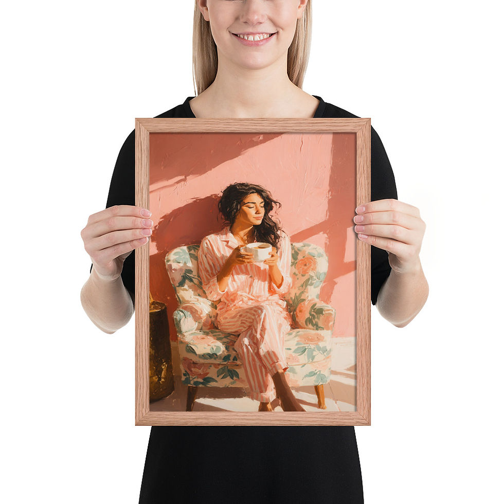 Thumbnail: Trendy Framed Gouache Art