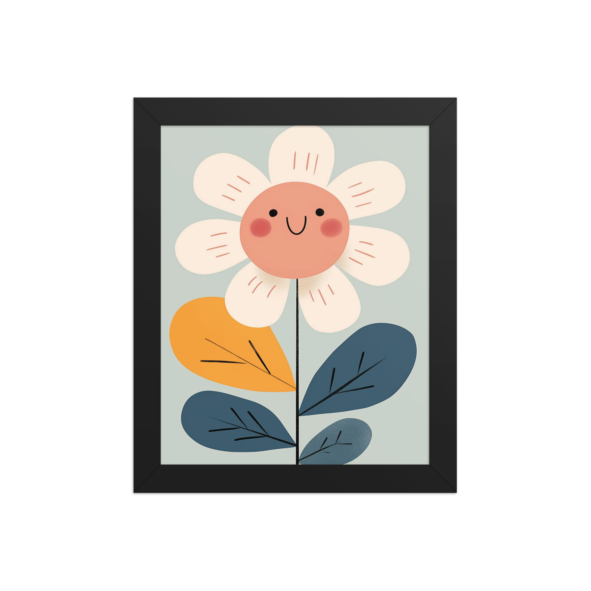 Flower | Whimsical Framed Nursery Prints for Kids' Rooms | Adorable Wall Art