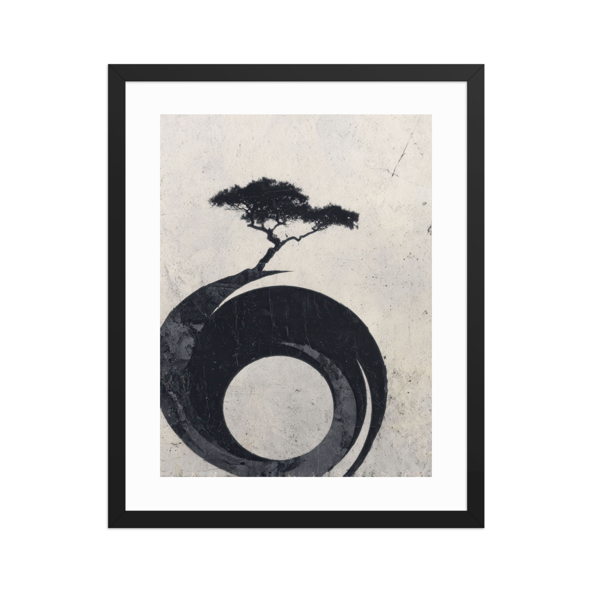 Japandi Bonsai Tree Whirlpool Sumi-e Inspired