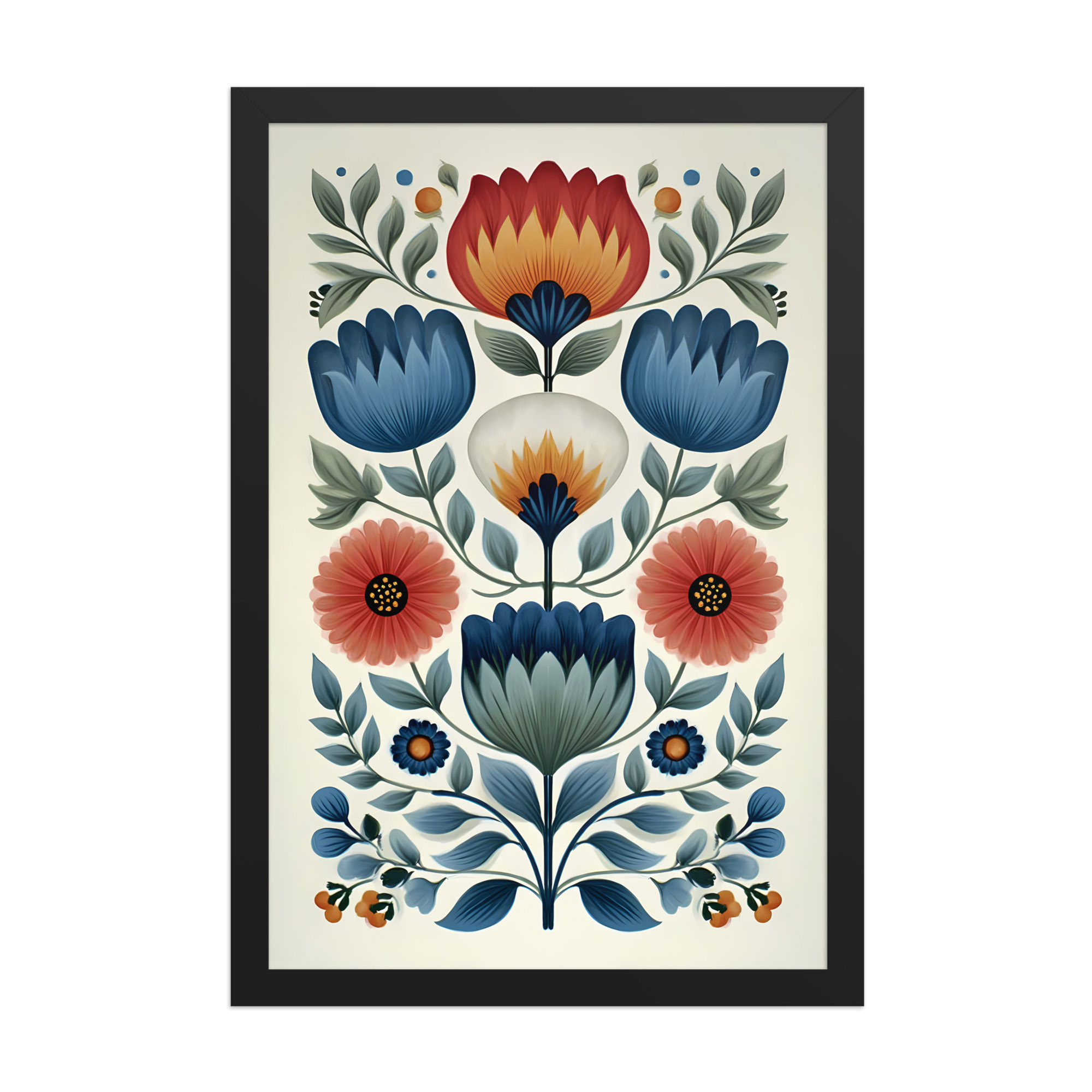 Folk Botanical Wall Art - Scandinavian Design for Nature Lovers