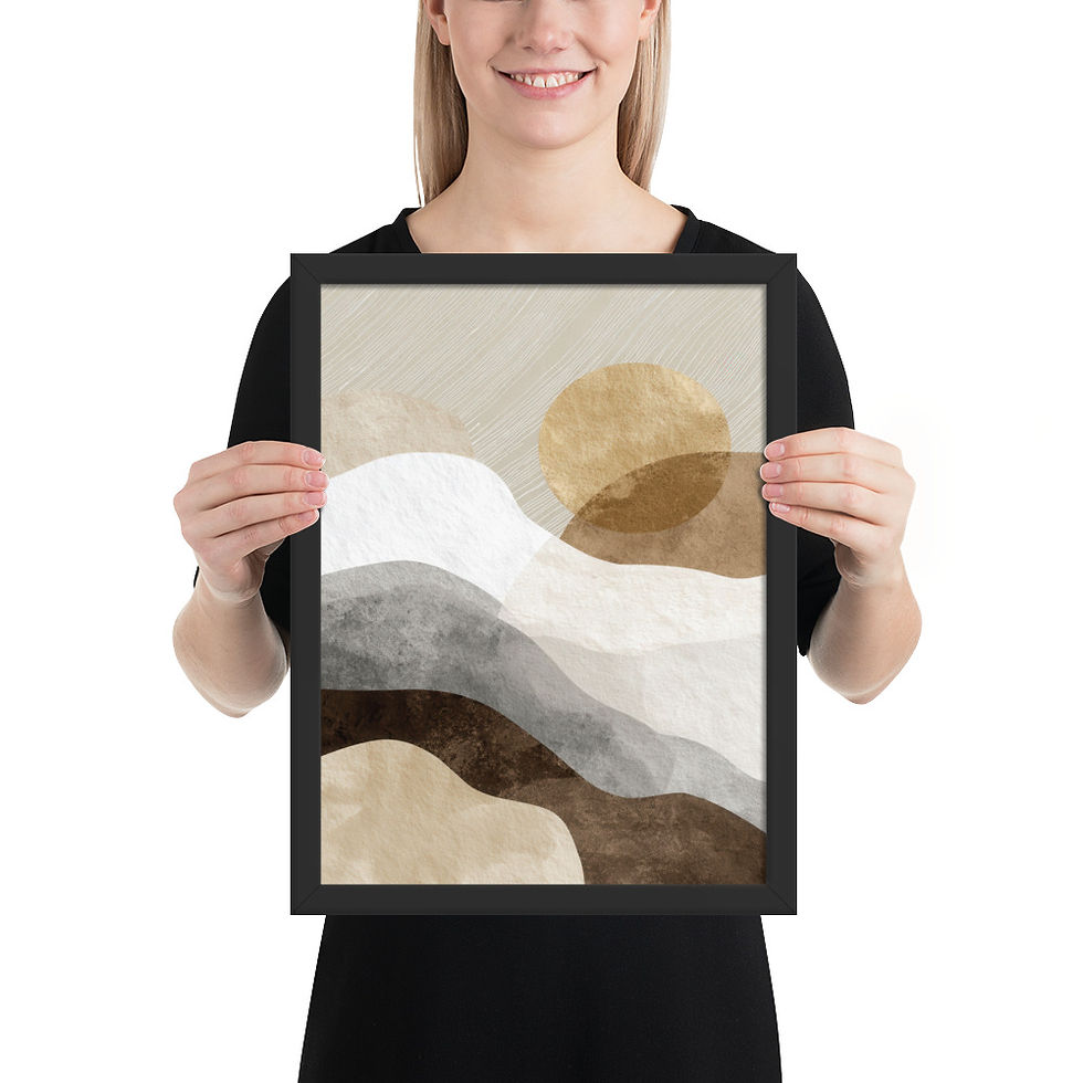 Thumbnail: Framed Dreamy Boho Art – Soft and Serene Decor