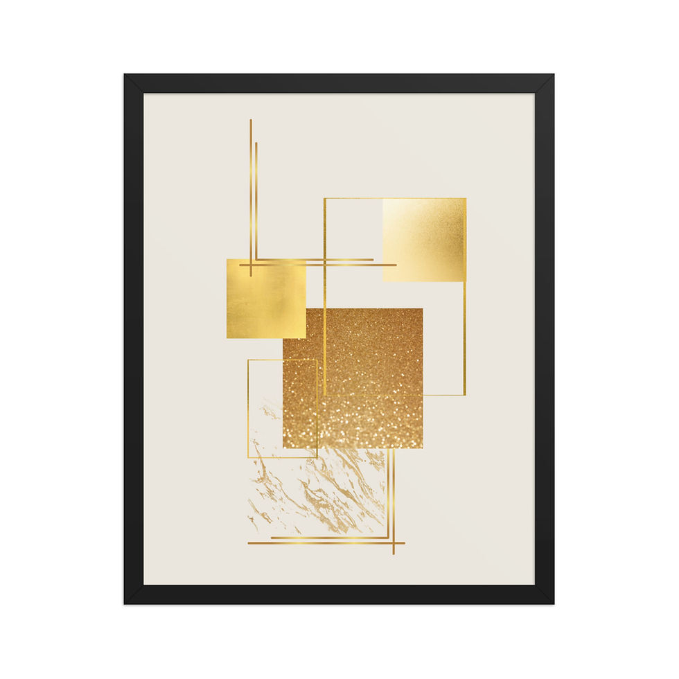Thumbnail: Sunlit Collage Framed Art — Boho Neutral Abstract  