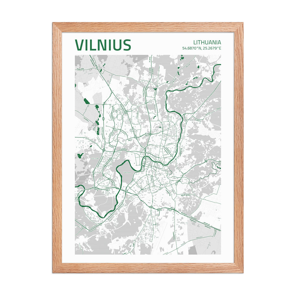 Thumbnail: Vilnius | Framed City Maps: Vibrant Art for Urban Decor Lovers