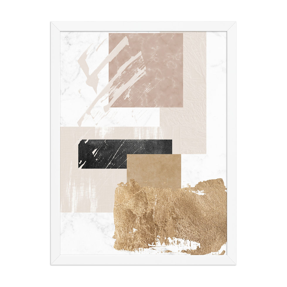 Thumbnail: Sandy Plane Framed Print — Warm-Neutral Minimal Composition  