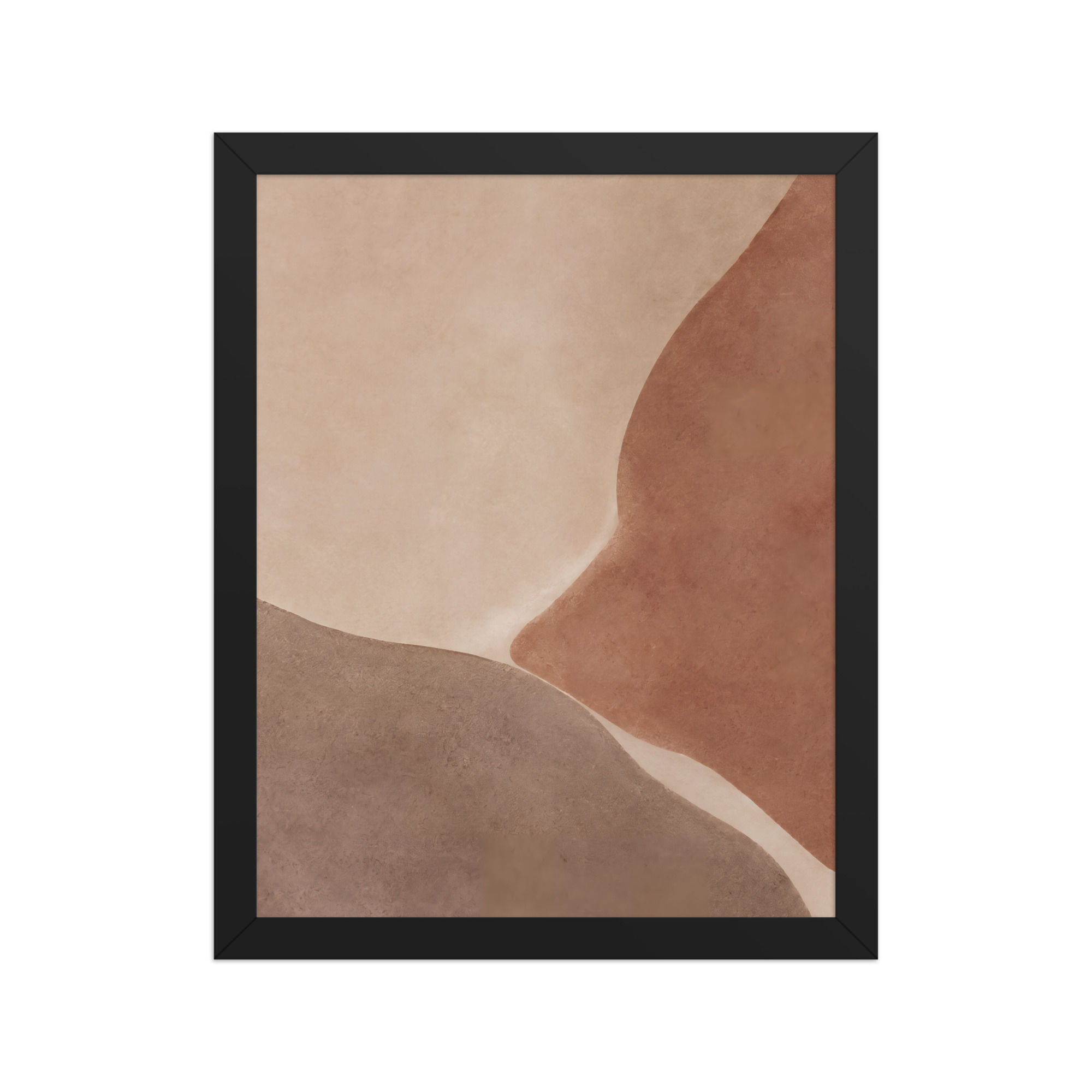 Warm Earth Tone Abstract Framed Wall Art Print