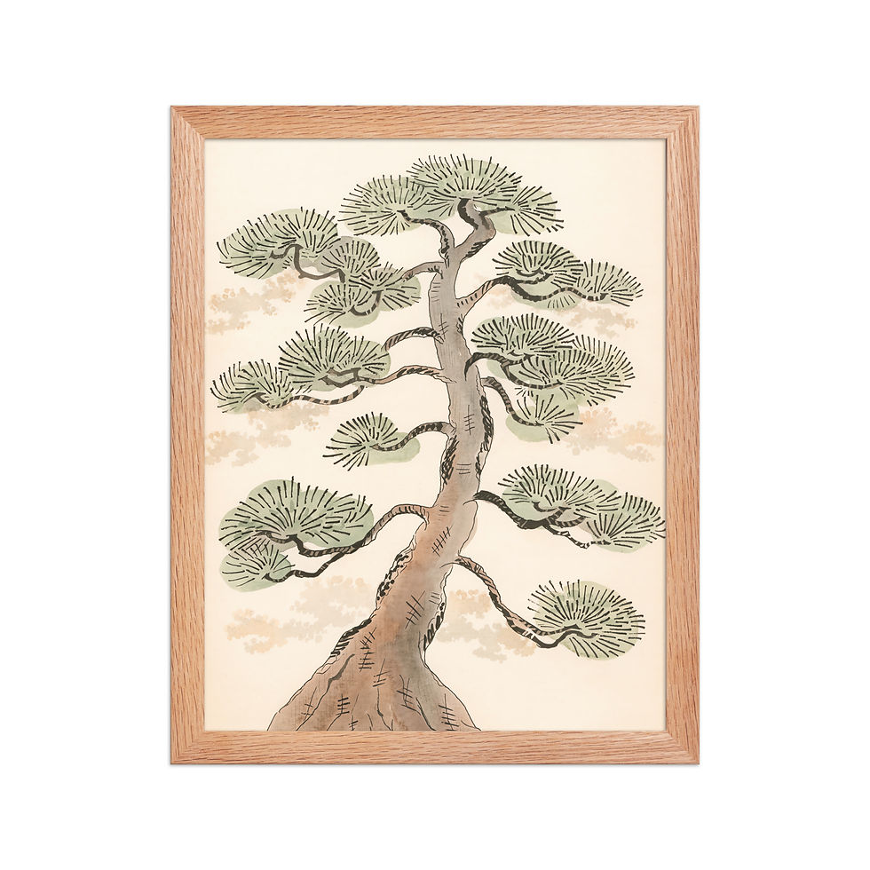 Thumbnail: Minimalist Bonsai Tree Framed Wall Art