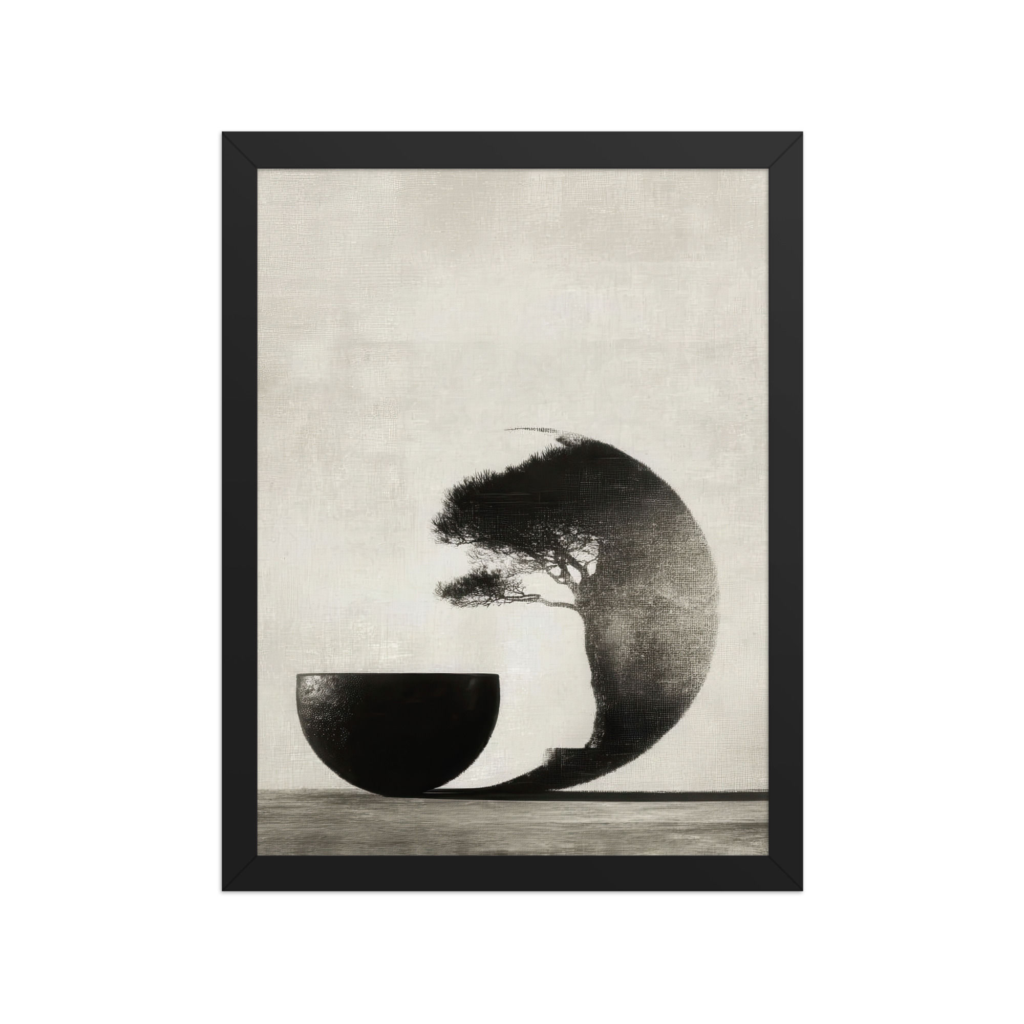 Japandi Style Tree Sumi-e Ink Inspired