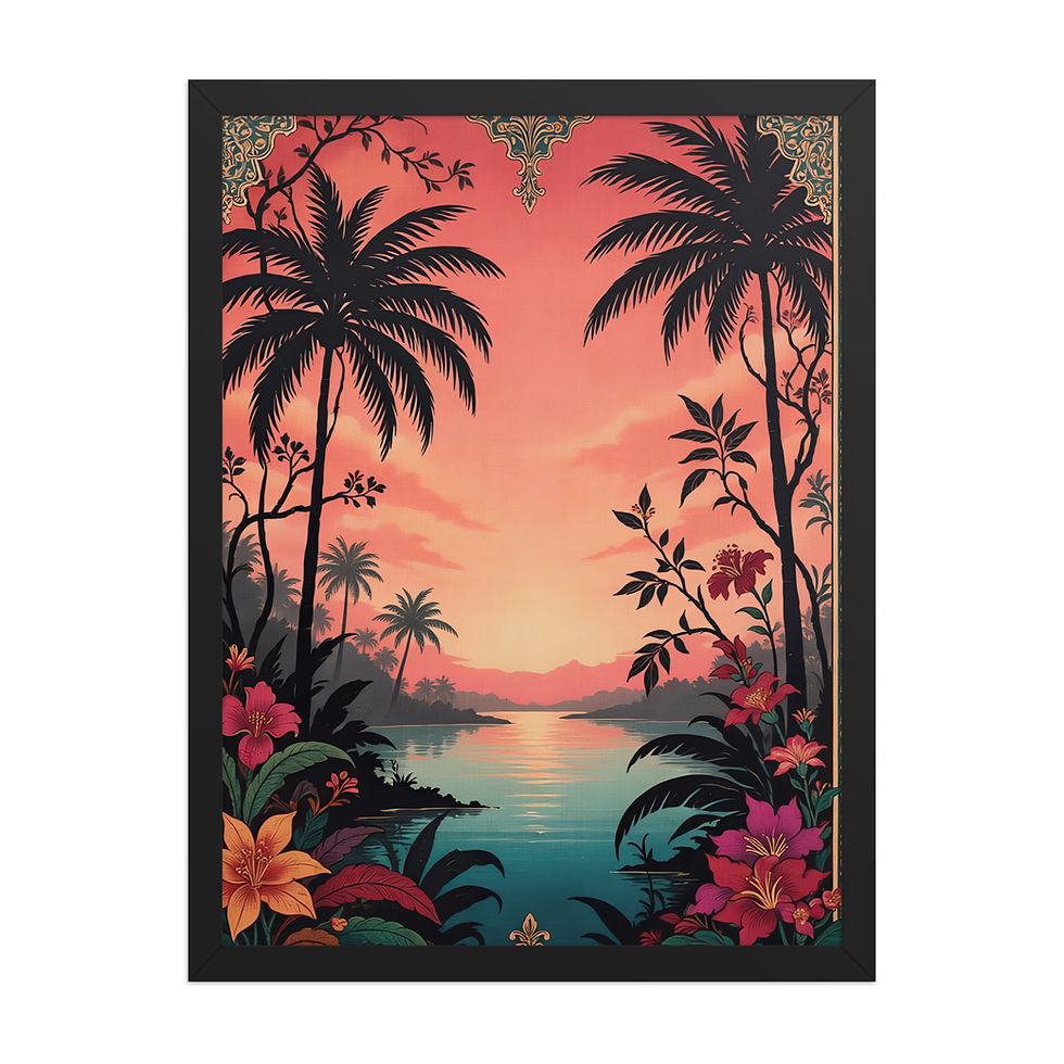 Thumbnail: Jungle Lagoon Abstract Art Print