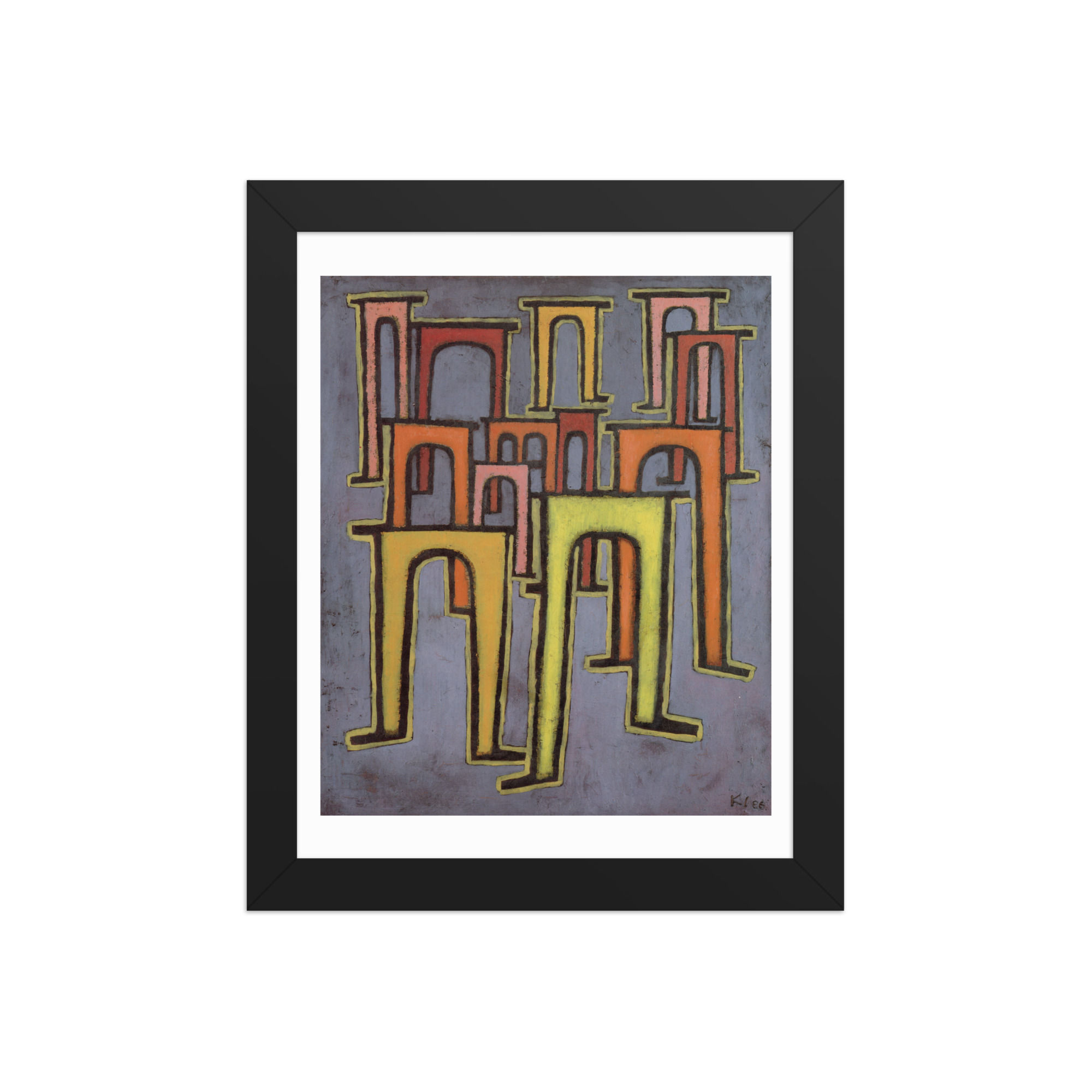 Title: Paul Klee — Architectural Motif (Framed)