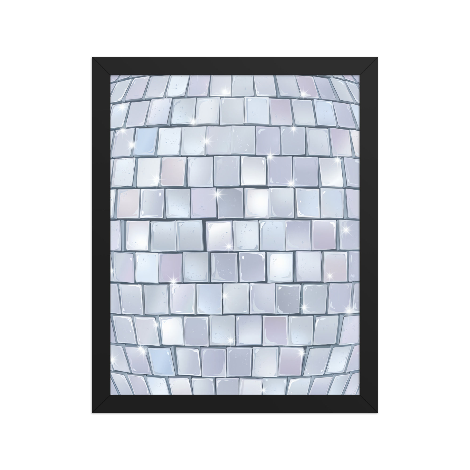 Disco Ball Eclectic Framed Wall Art