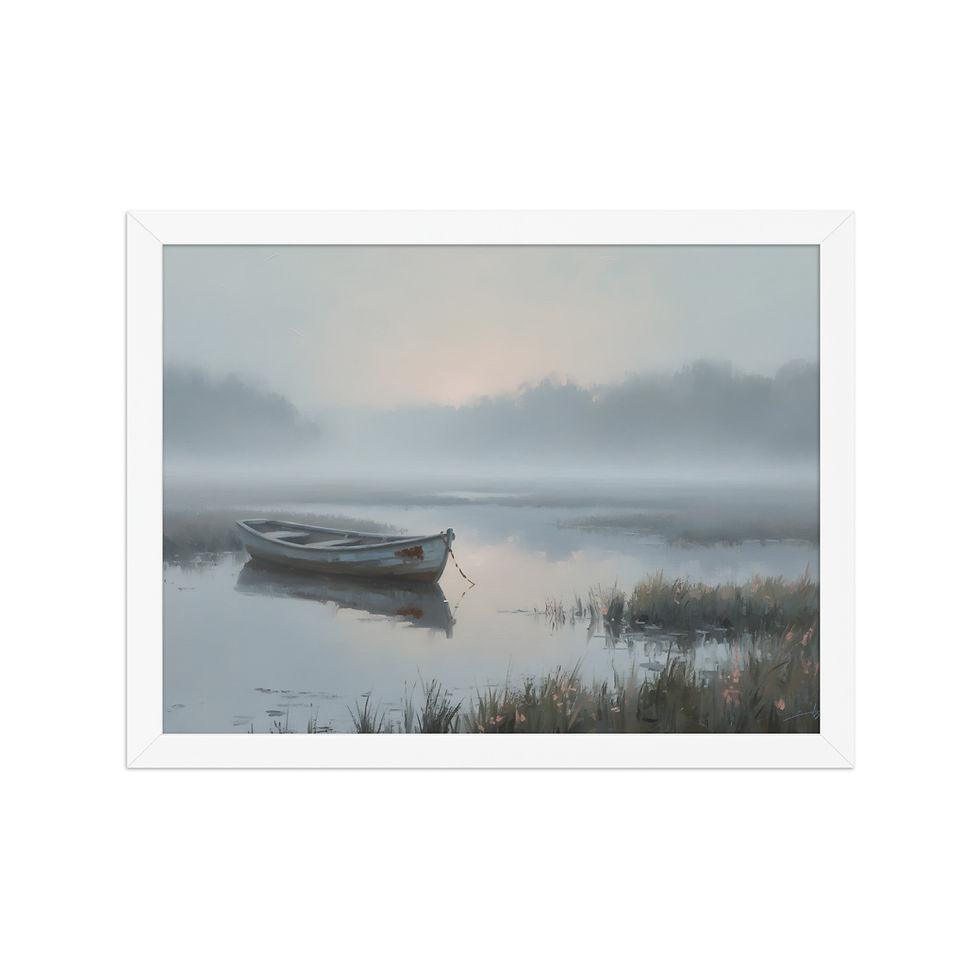 Thumbnail: Muted Vintage Row Boat Art Print
