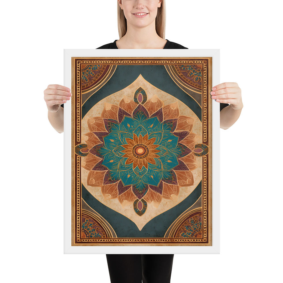 Thumbnail: Framed Boho Patterns Art – Stylish Wall Decor