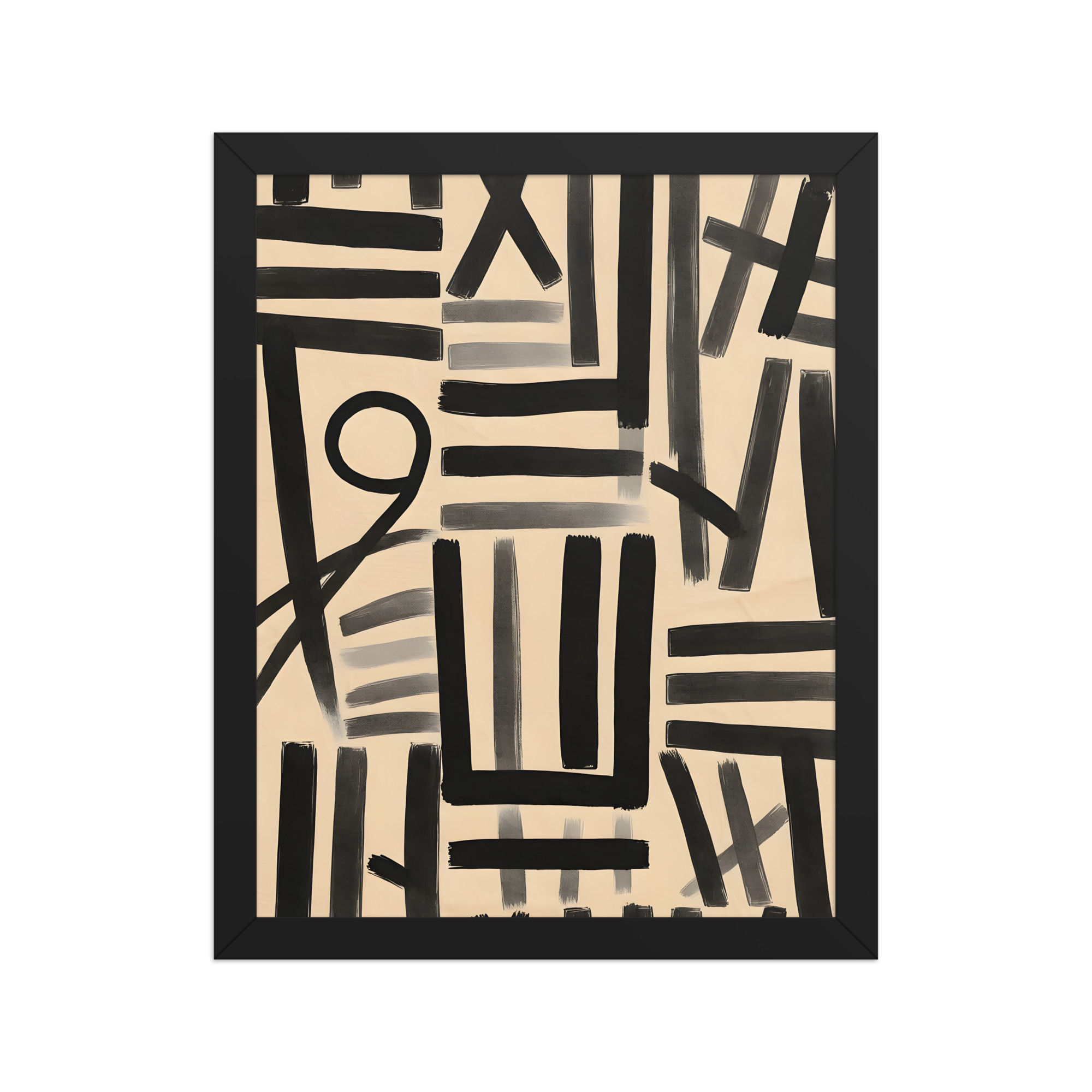 Splits and Frays Abstract Neutral Art Print