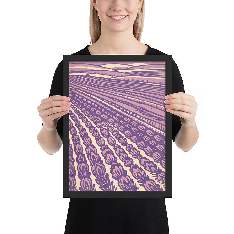 Thumbnail: Fields of Lavender Simple Art Print