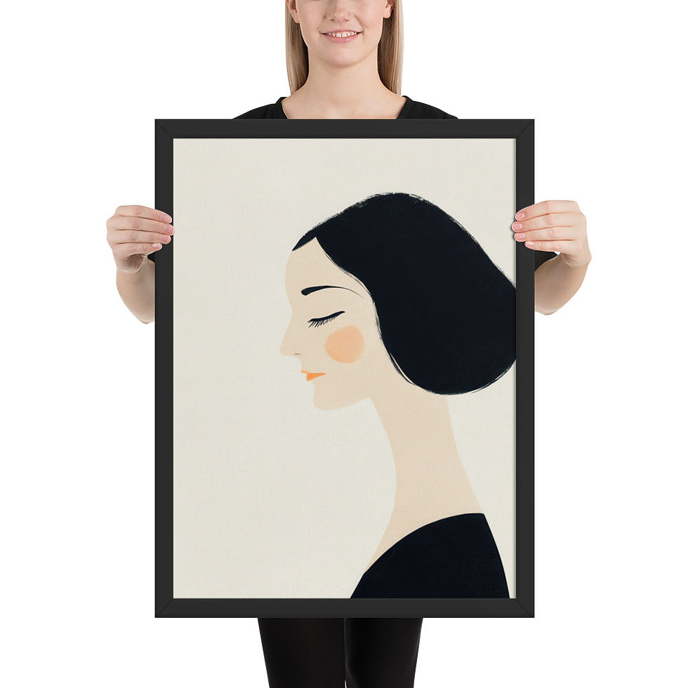 Thumbnail: Trendy Framed Gouache Art