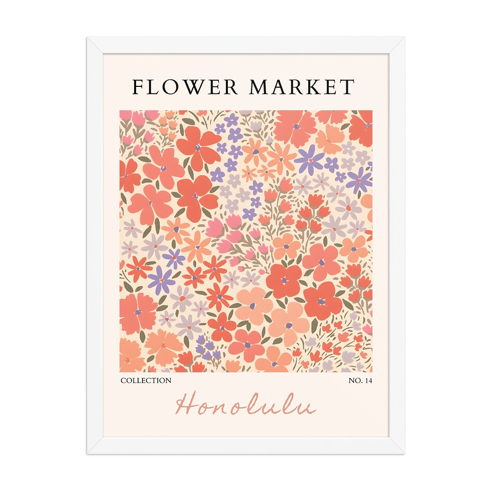 Thumbnail: Honolulu ii | Framed Botanical Wall Art: Nature Prints from Global Cities