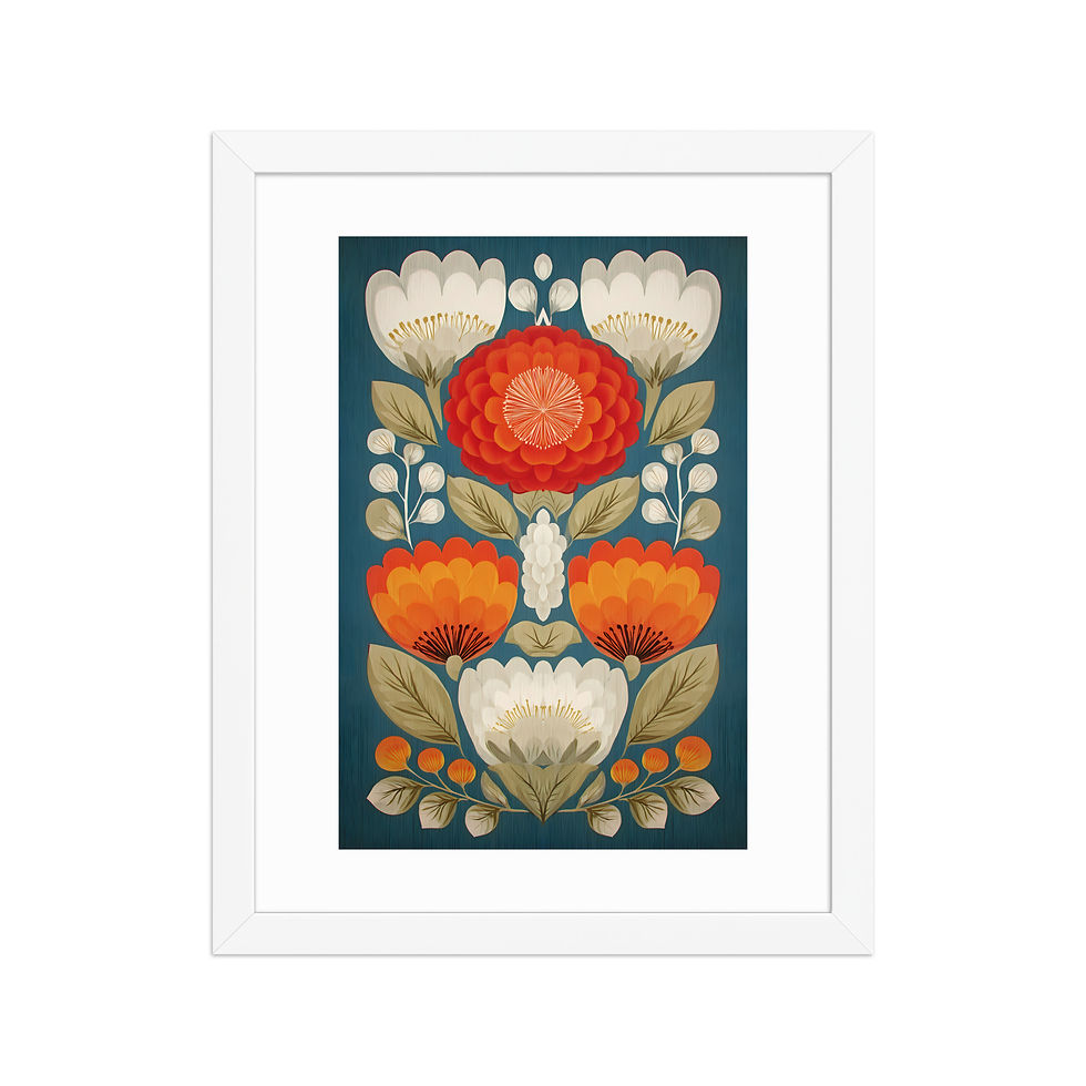 Thumbnail: Nature-Inspired Scandinavian Wall Art - Botanical Folk Prints