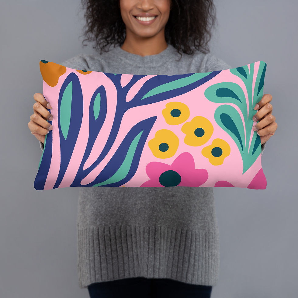 Thumbnail: Bright Botanical Cushion – Cheerful Room Decor