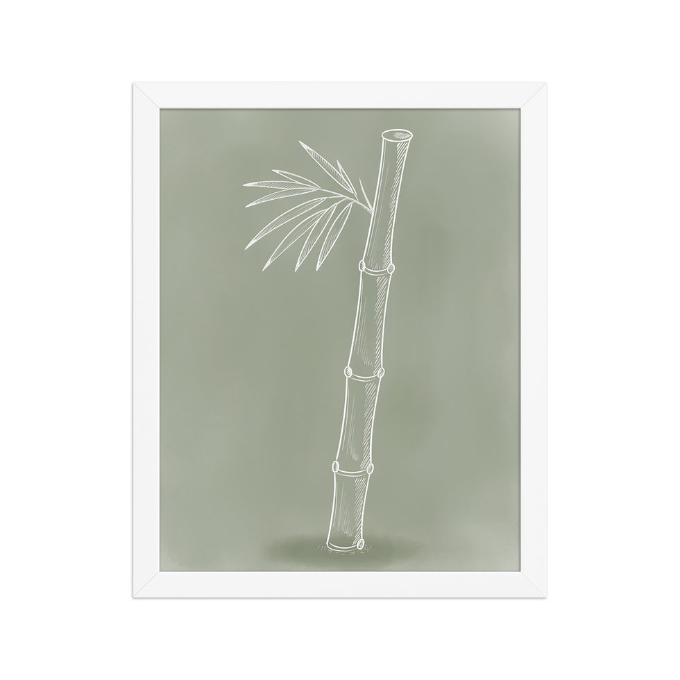Thumbnail: Bamboo Stalk Minimalist Framed Wall Art