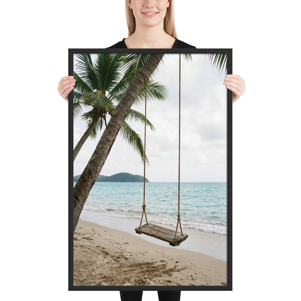 Thumbnail: Tranquil Beach Swing Under Palm Trees