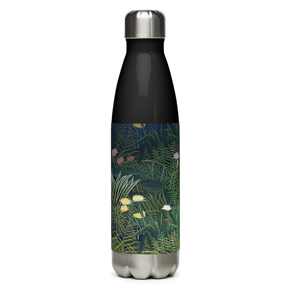 Thumbnail: Vibrant Tropical Print Stainless Steel Water Bottle – Summer Vibes