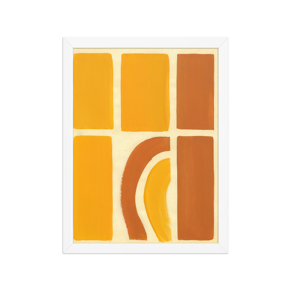 Thumbnail: Yellow and Brown Minimalist Art Print