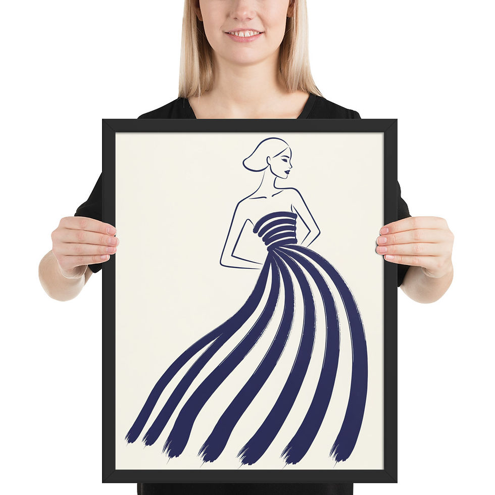 Thumbnail: Lady in Dress Minimalist Art Print